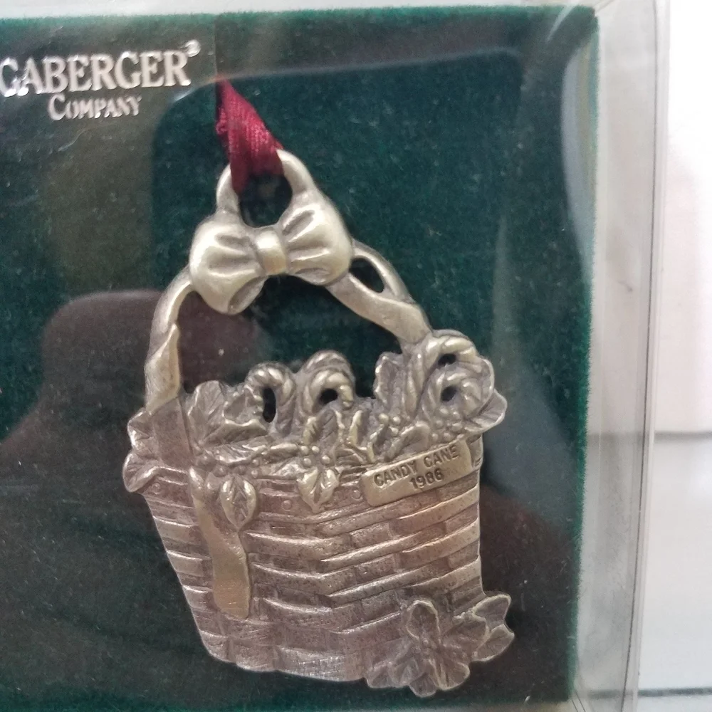 Longaberger Pewter Basket Ornaments 85 86 87 88
